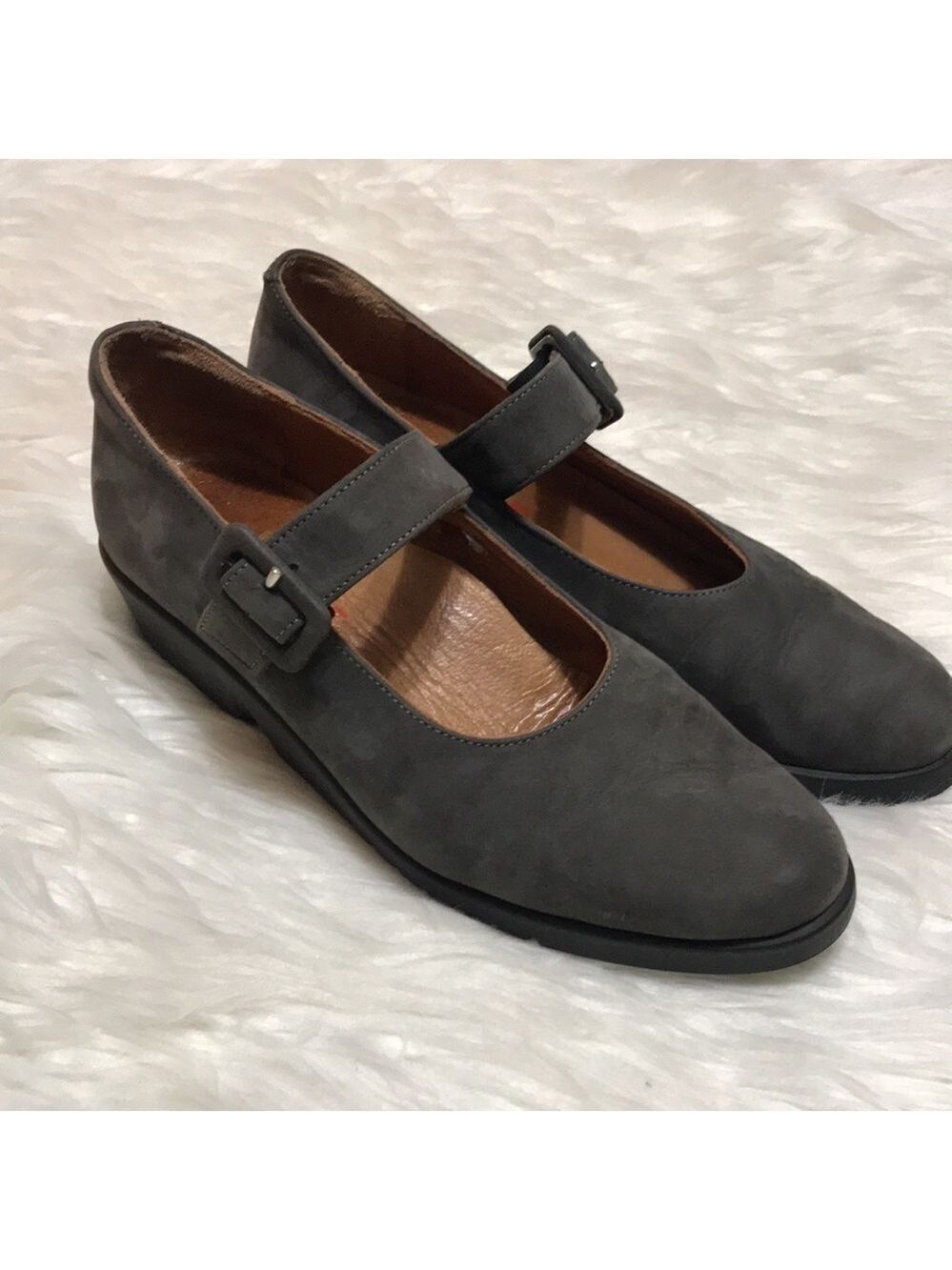 Zante Mary Jane Suede Wedges Size 36
